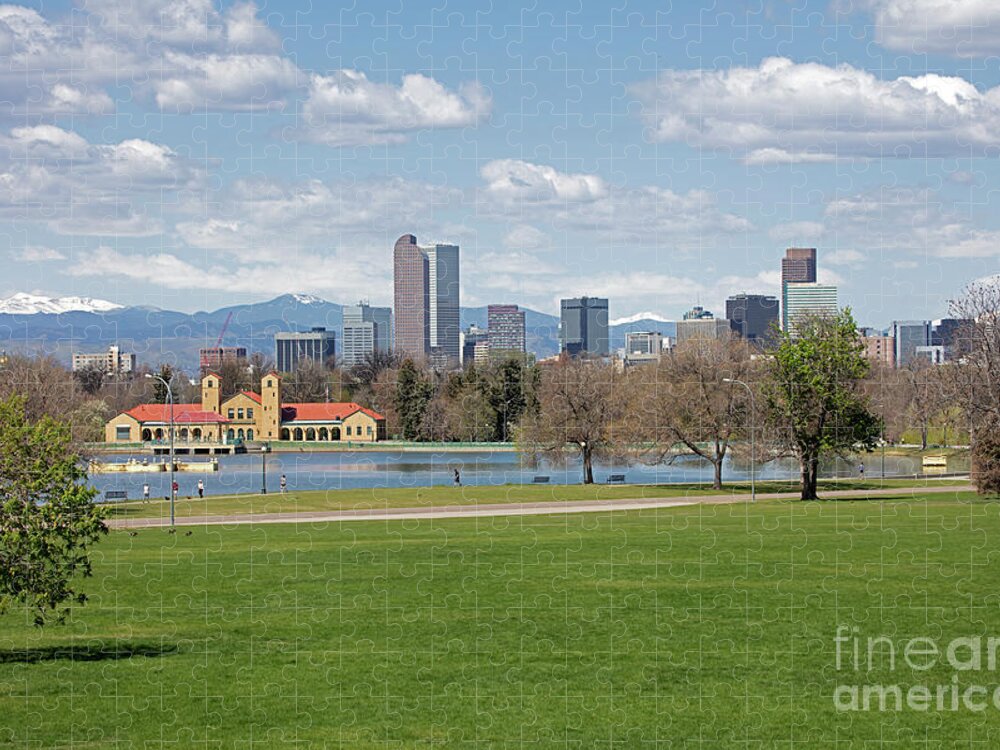 Jigsaw puzzle Explore America Denver Colorado skyline 1000 piece NEW 