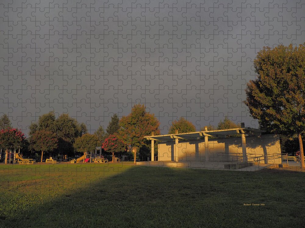 Landscape Jigsaw Puzzle featuring the photograph City Park Performing by Richard Thomas
