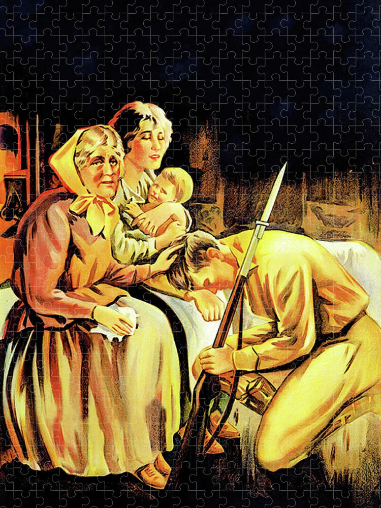 Civilization Jigsaw Puzzle featuring the painting ''Civilization'', 1916-b, movie poster base painting by Movie World Posters