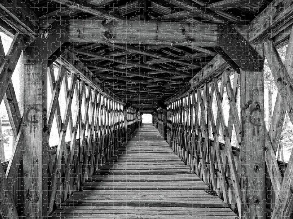 Covered Bridge Jigsaw Puzzle featuring the photograph Clarkson Covered Bridge by George Taylor