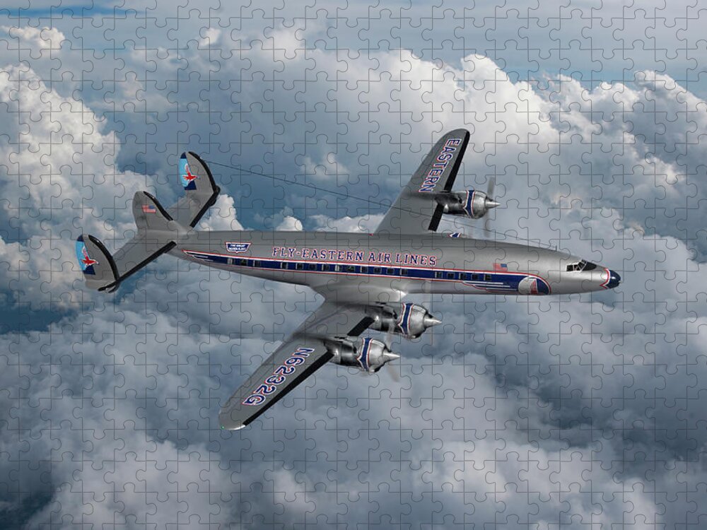 Eastern Air Lines Jigsaw Puzzle featuring the digital art Classic Eastern Constellation by Erik Simonsen