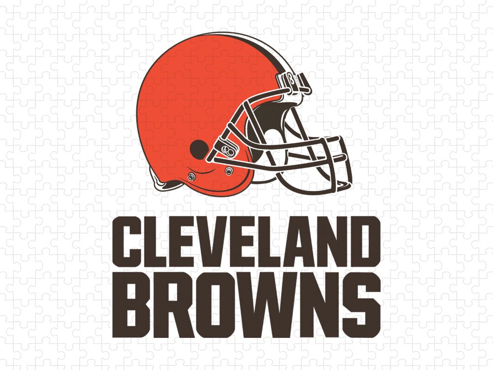 Cleveland Jigsaw Puzzle featuring the digital art Cleveland Browns by Tina G Anderson