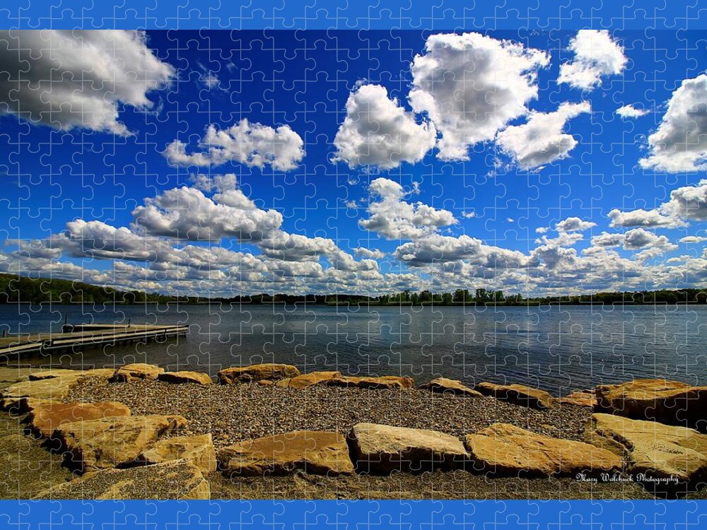 Landscape Jigsaw Puzzle featuring the photograph Cloud Parade by Mary Walchuck