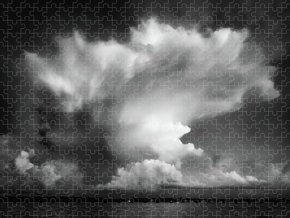 Black And White Photography Jigsaw Puzzle featuring the photograph Cloud Spirit by Louise Lindsay