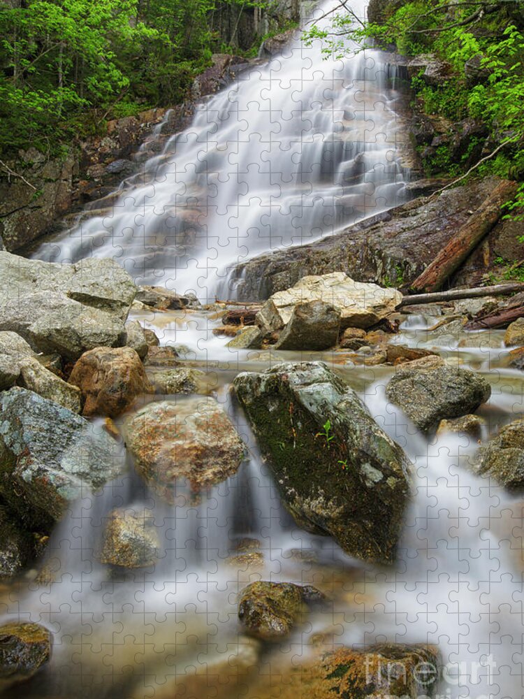 Awe-inspiring Jigsaw Puzzle featuring the photograph Cloudland Falls - Franconia Notch State Park New Hampshire USA by Erin Paul Donovan