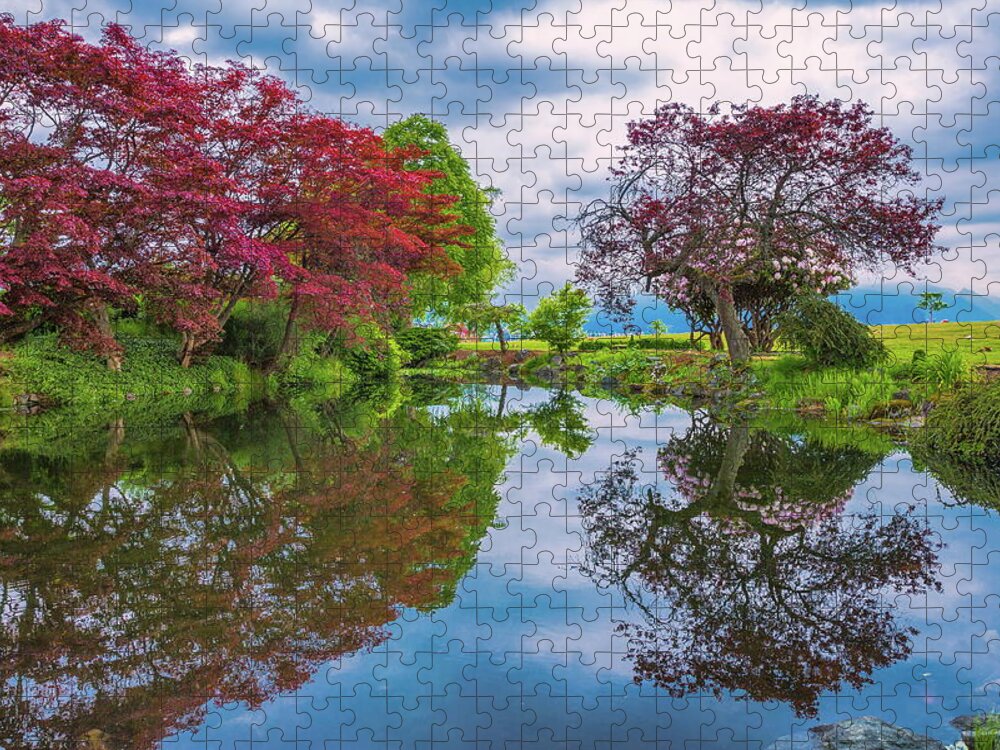 Alex Lyubar Jigsaw Puzzle featuring the photograph Cloudy but beautiful spring day by Alex Lyubar