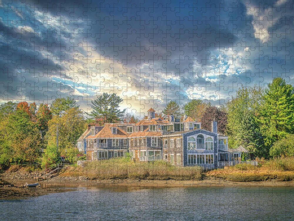 Kennebunkport Jigsaw Puzzle featuring the photograph Cloudy Skies in Kennebunkport by Penny Polakoff