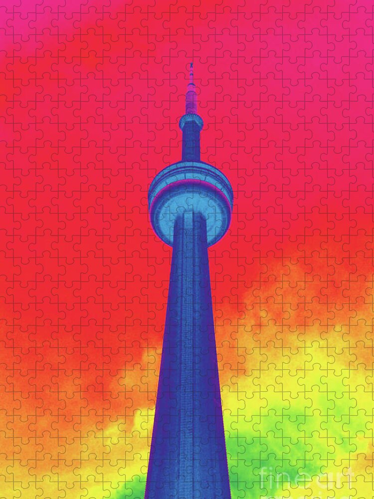 Canada Jigsaw Puzzle featuring the photograph CN Tower by Mary Mikawoz