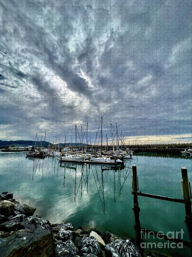 Australia Jigsaw Puzzle featuring the photograph Coffs Harbour with yachts by Sheila Smart Fine Art Photography