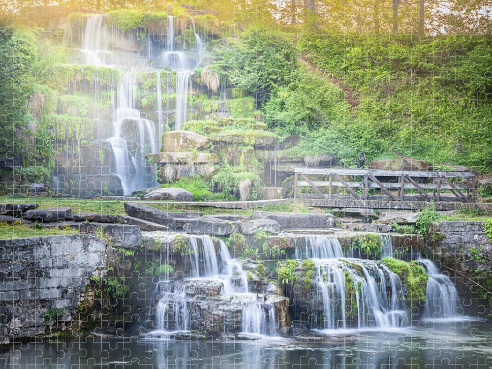 Cold Water Falls Jigsaw Puzzle featuring the photograph Cold Water Falls At Spring Park by Jordan Hill