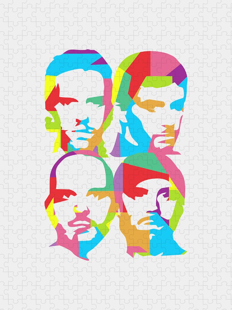 Coldplay Jigsaw Puzzle featuring the digital art Coldplay 1 POP ART by Ahmad Nusyirwan