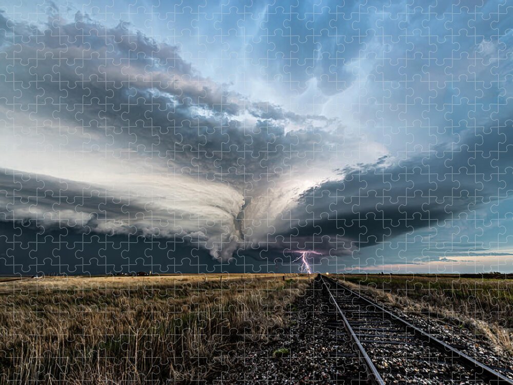 Weather Jigsaw Puzzle featuring the photograph Collision Course by Marcus Hustedde