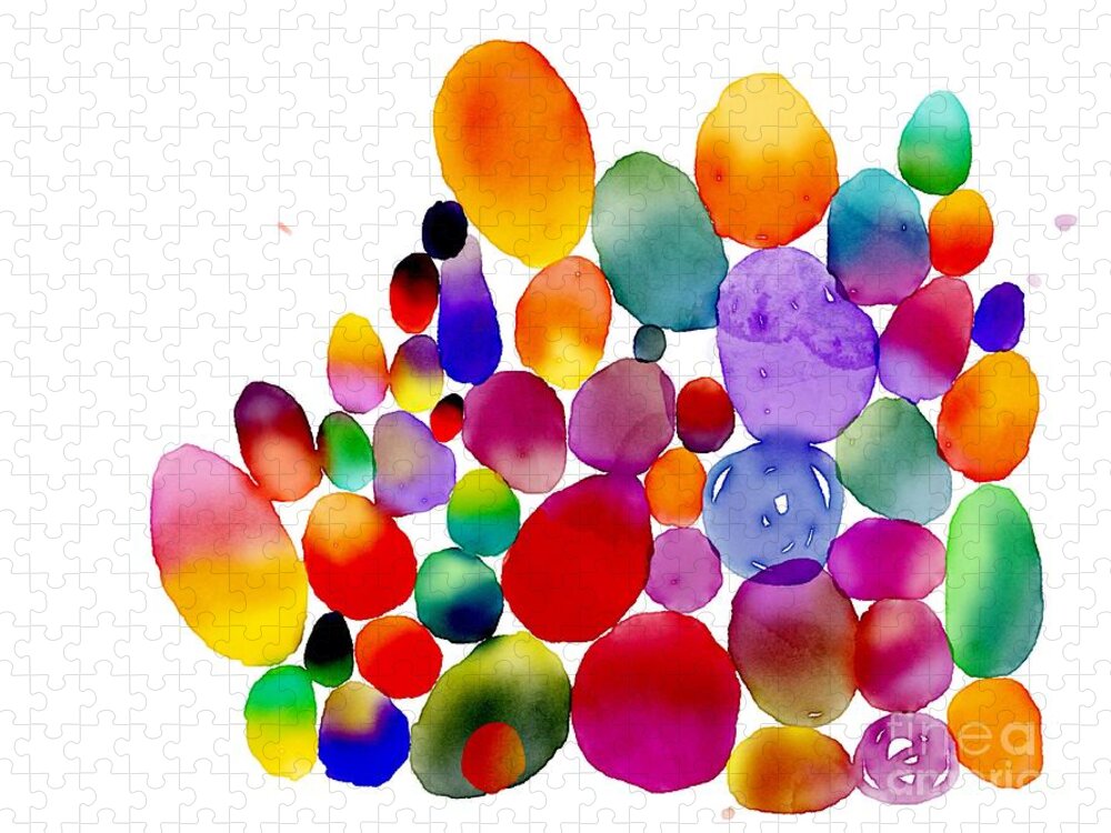 Color Jigsaw Puzzle featuring the digital art Color Bubbles by Joe Roache