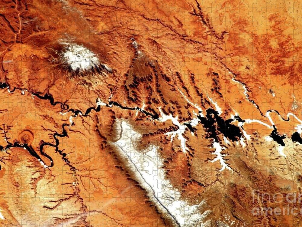 Colorado Jigsaw Puzzle featuring the photograph Colorado Plateau NASA by Rose Santuci-Sofranko