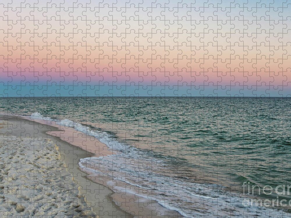 Golden Hour Jigsaw Puzzle featuring the photograph Colorful Beach by Beachtown Views