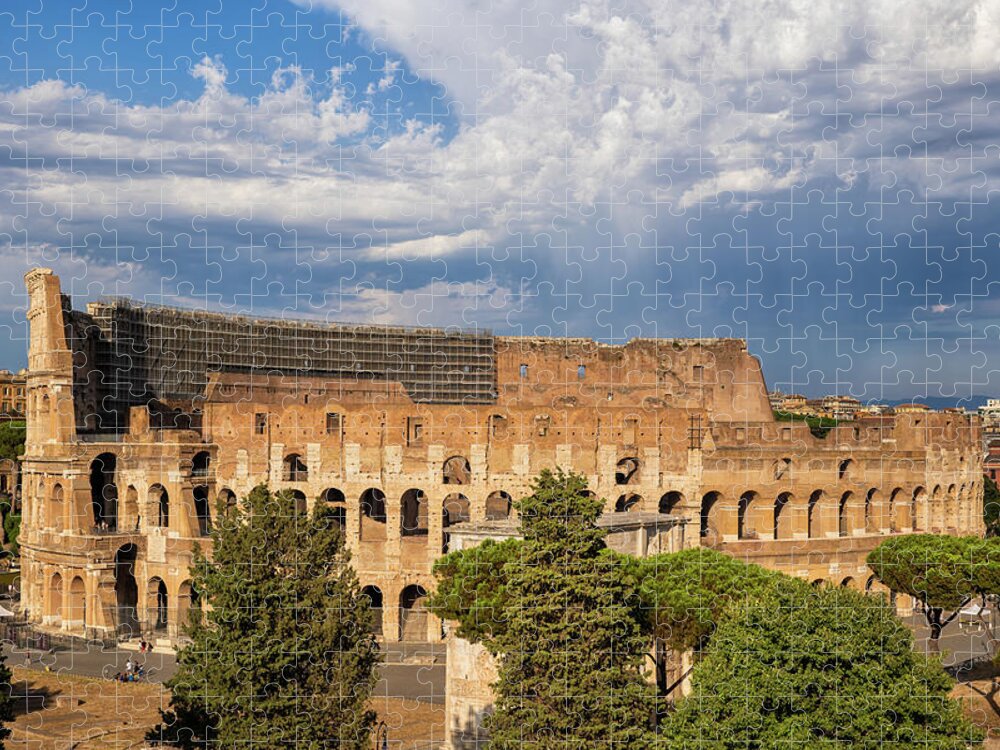 Colosseum Jigsaw Puzzle featuring the photograph Colosseum at Sunset by Artur Bogacki