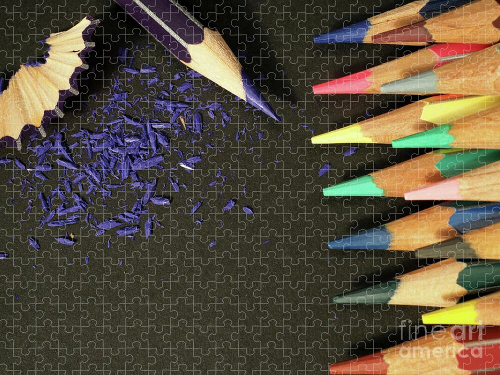 Coloured pencil crayons l1 Jigsaw Puzzle by Ofer Zilberstein - Pixels  Puzzles