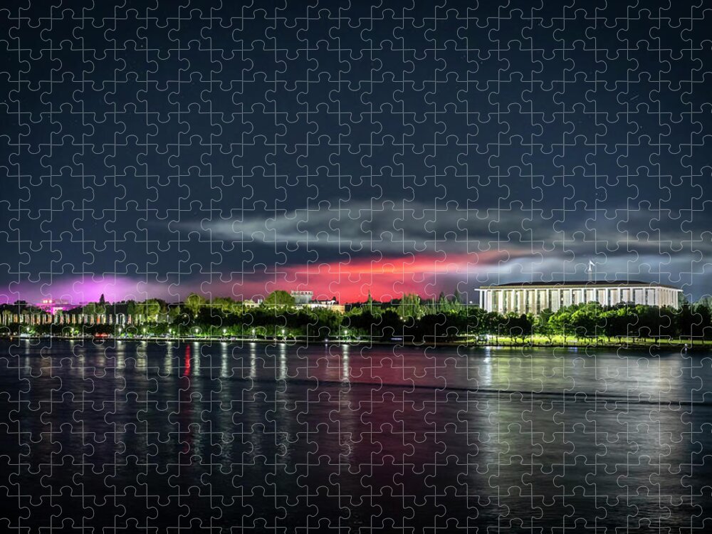  Jigsaw Puzzle featuring the photograph Colourful Canberra Sky by Ari Rex
