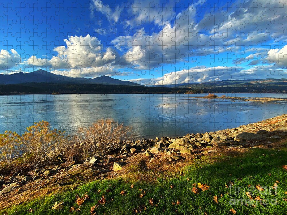 Landscape Jigsaw Puzzle featuring the photograph Columbia River Afternoon by Jeanette French