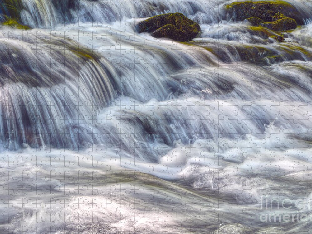 Conasauga Falls Jigsaw Puzzle featuring the photograph Conasauga Waterfall 3 by Phil Perkins