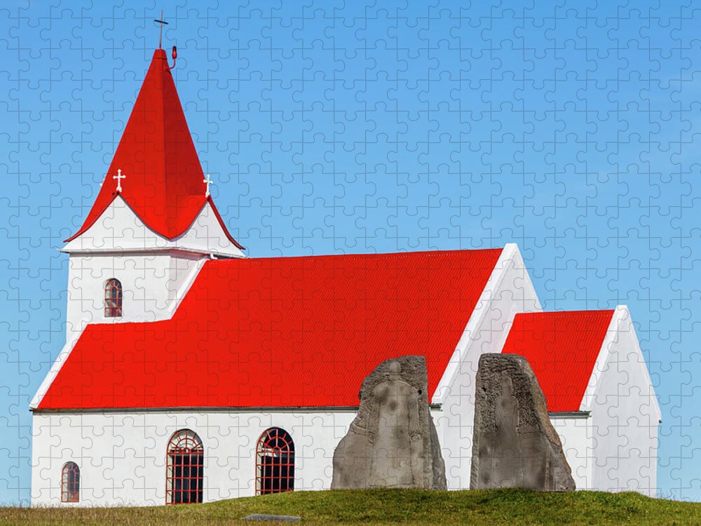 Iceland Jigsaw Puzzle featuring the photograph Concrete Church of Iceland by David Letts