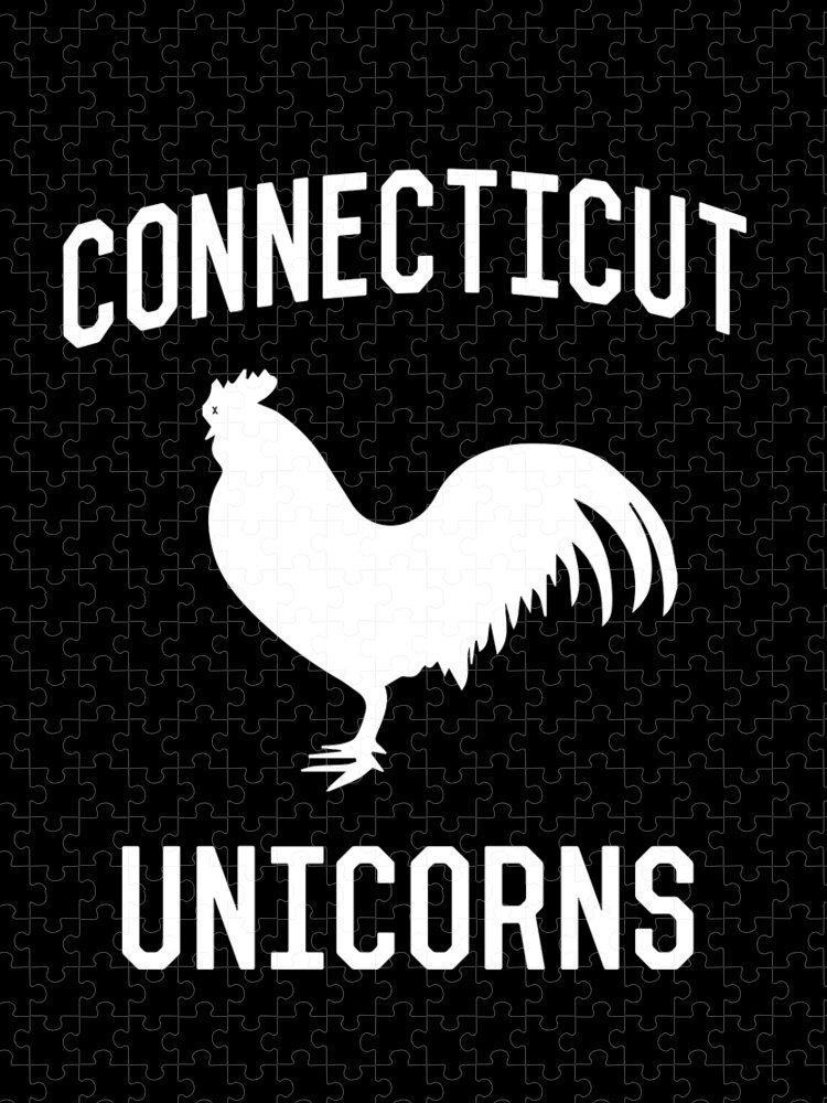 Funny Jigsaw Puzzle featuring the digital art Connecticut Unicorns by Flippin Sweet Gear