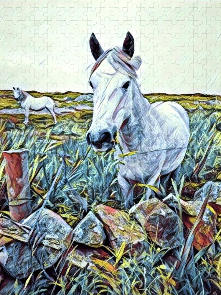 Horse Jigsaw Puzzle featuring the photograph Connemara breed by Mark Callanan