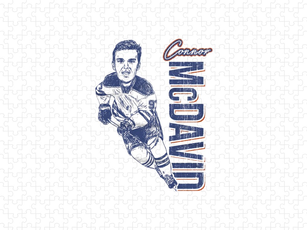  Jigsaw Puzzle featuring the digital art Connor McDavid Lines by Kelvin Kent