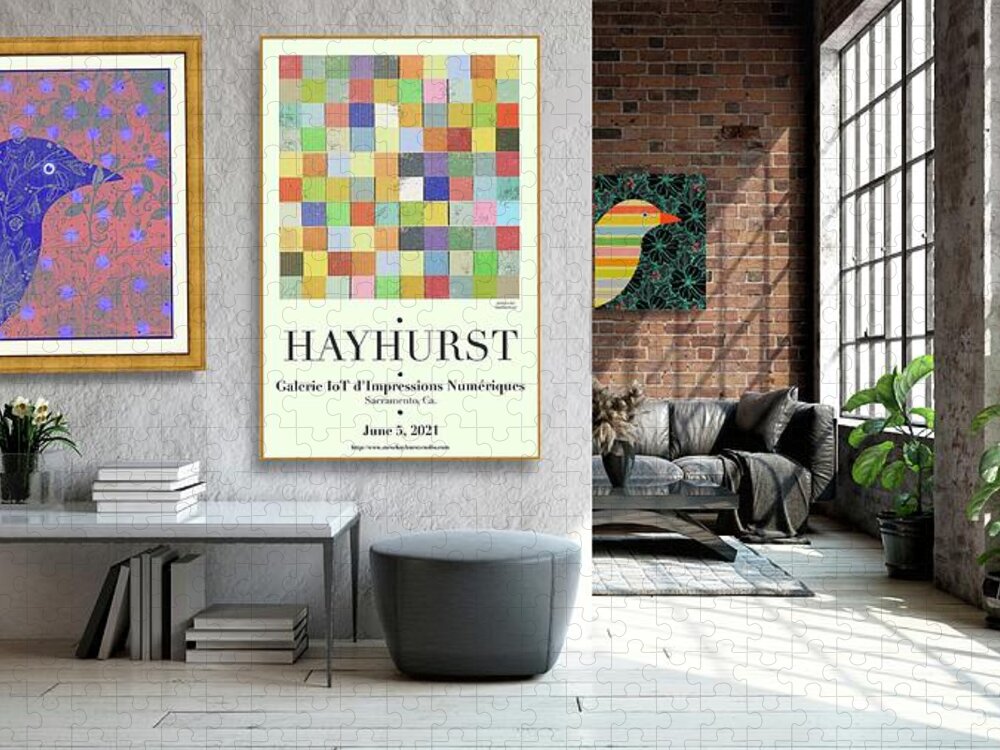  Jigsaw Puzzle featuring the digital art Contemporary Living Room by Steve Hayhurst
