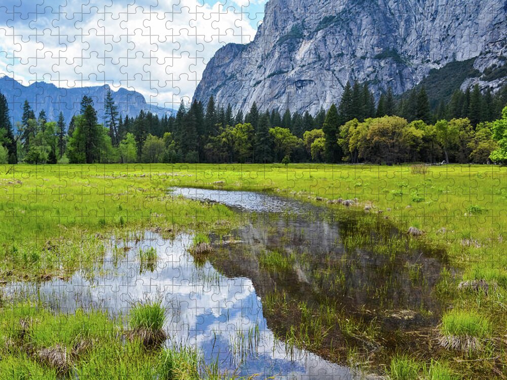 Yosemite National Park Jigsaw Puzzle featuring the photograph Cook's Meadow Yosemite by Kyle Hanson