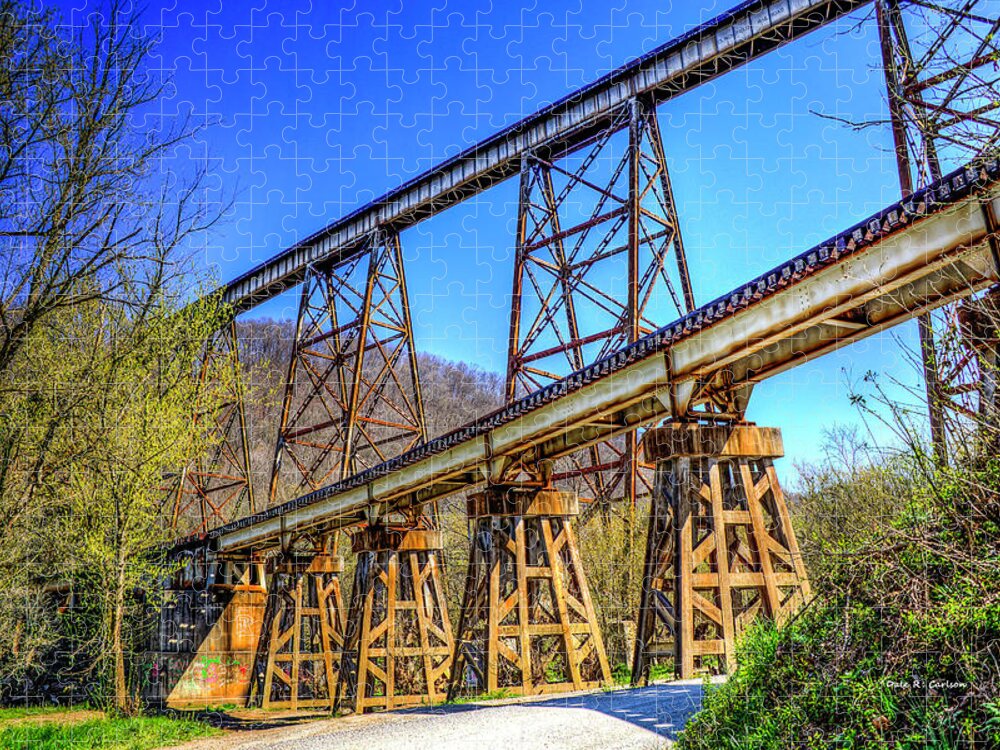 Trestle Jigsaw Puzzle featuring the photograph Copper Creek Trestle by Dale R Carlson