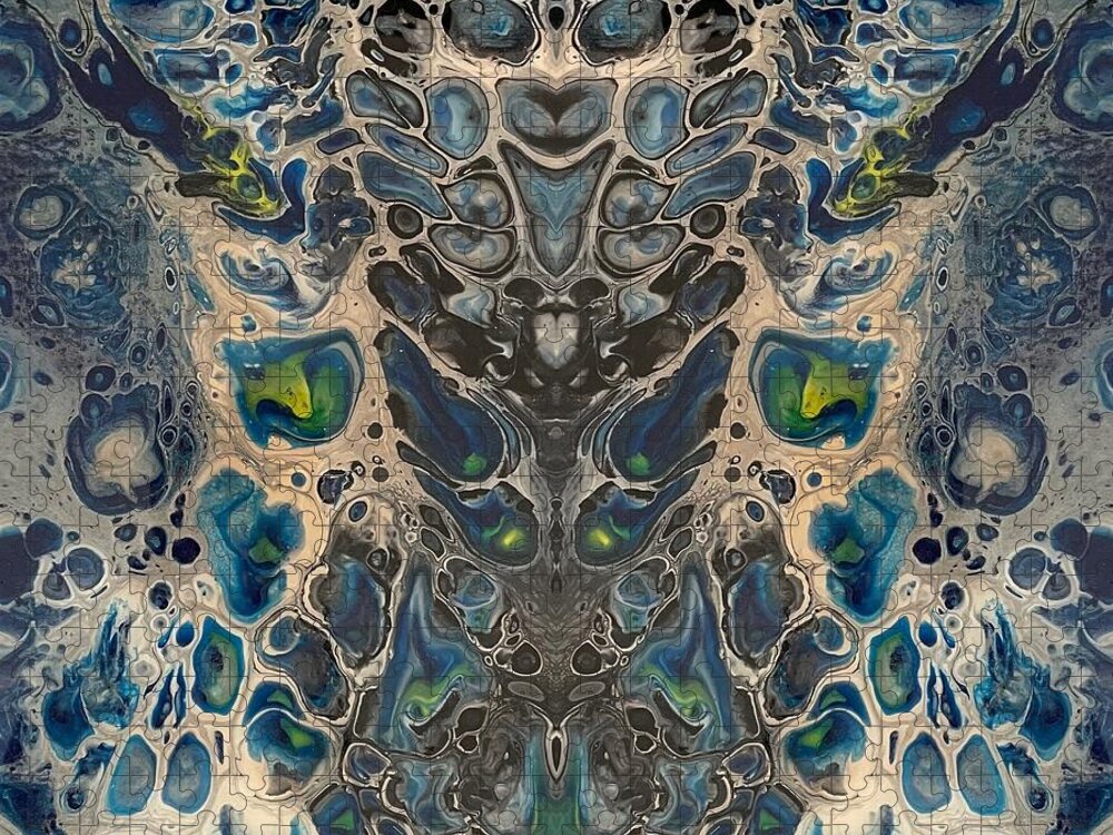 Digital Jigsaw Puzzle featuring the digital art Cosmic cobra by Nicole DiCicco