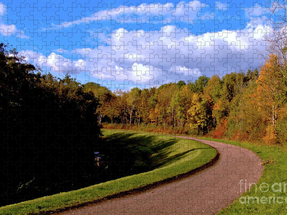 Nature Jigsaw Puzzle featuring the photograph Country Road by Baggieoldboy