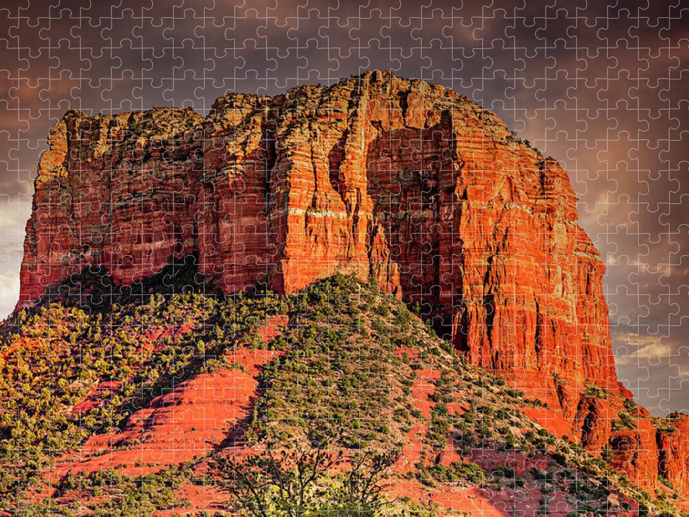 Sedona Jigsaw Puzzle featuring the photograph Courthouse Rock Closeup by Al Judge