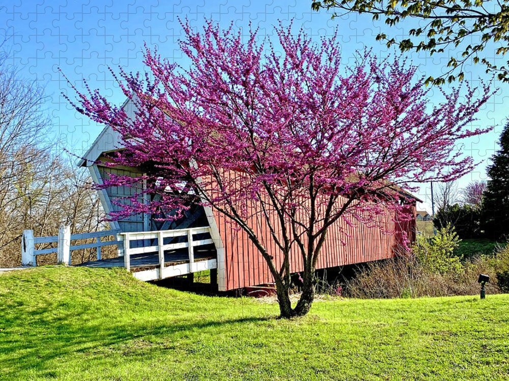 Bridge Jigsaw Puzzle featuring the photograph Covered Bridge of Madison County - Imes by Todd Aaron