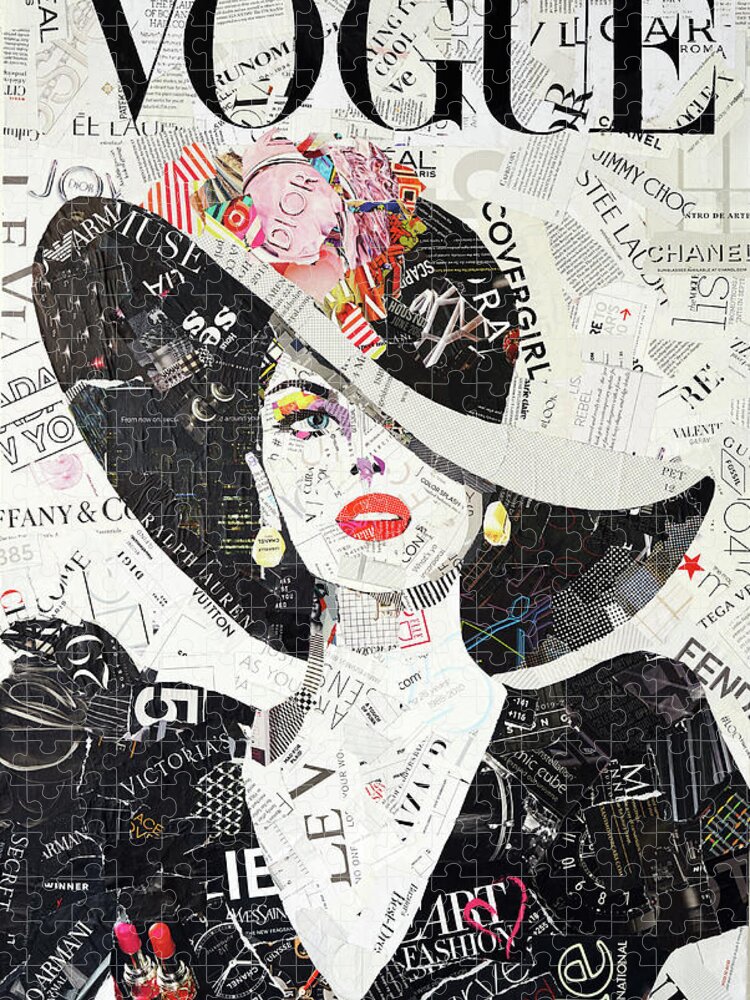 Covergirl Jigsaw Puzzle featuring the mixed media Covergirl by James Hudek