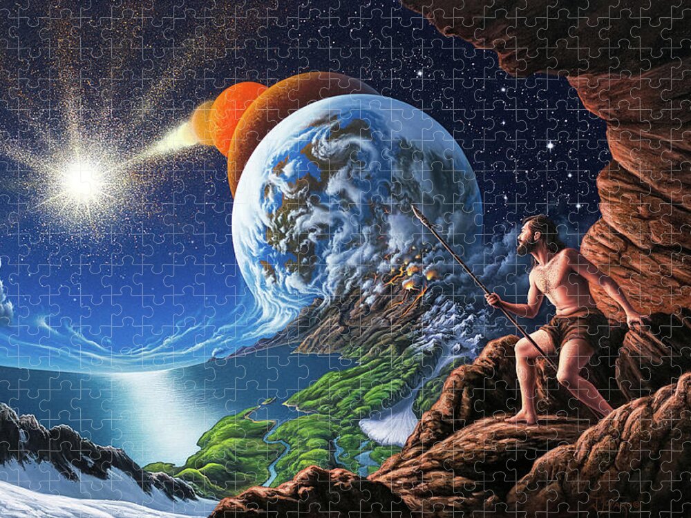 Creation Jigsaw Puzzle featuring the painting Creation by Jerry LoFaro