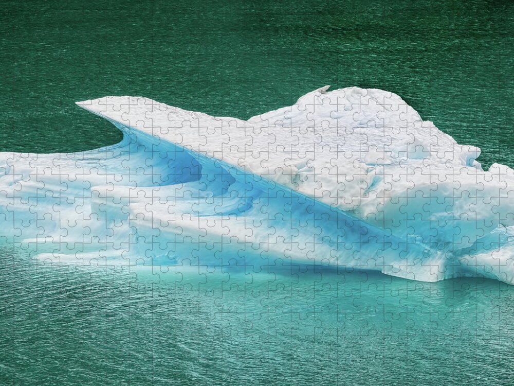 Iceberg Jigsaw Puzzle featuring the photograph Crevises and Curves by Louise Lindsay