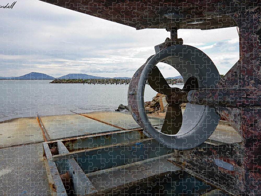 Crowdy Head Slipway Jigsaw Puzzle featuring the digital art Crowdy Head Slipway 79203 by Kevin Chippindall