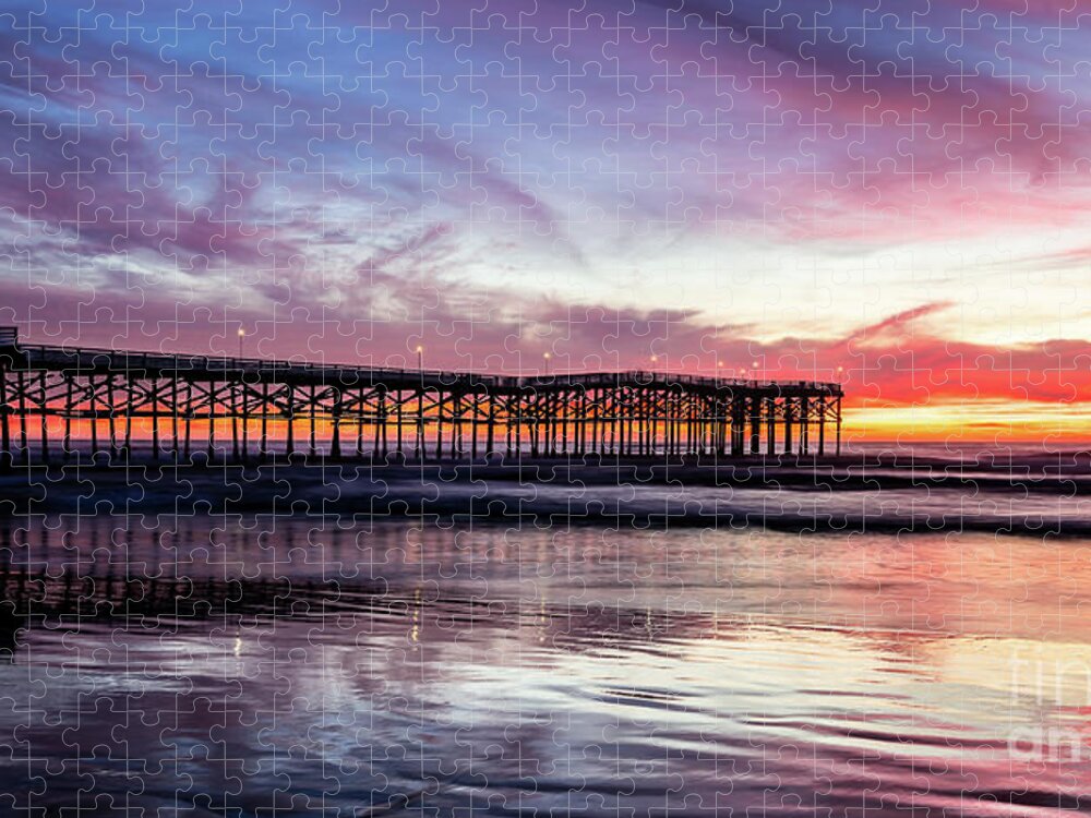 Architecture Jigsaw Puzzle featuring the photograph Crystal Pier Sunset by David Levin
