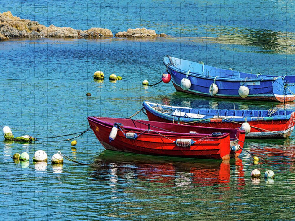 Fishing Boats Jigsaw Puzzle featuring the photograph Cudillero Boats by Chris Lord