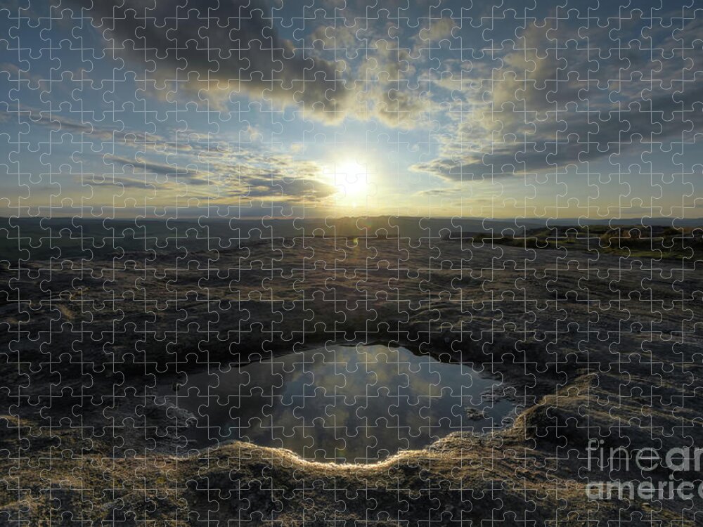 Sky Jigsaw Puzzle featuring the photograph Curbar Edge 9.0 by Yhun Suarez
