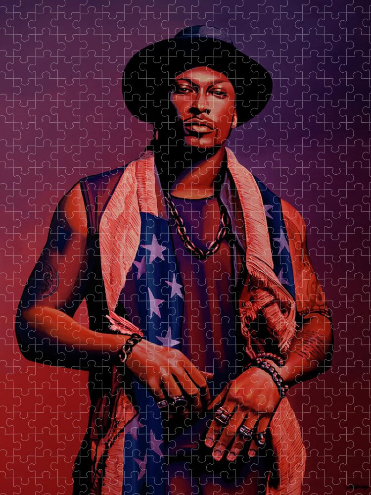 D'angelo Jigsaw Puzzle featuring the painting D'Angelo Painting by Paul Meijering