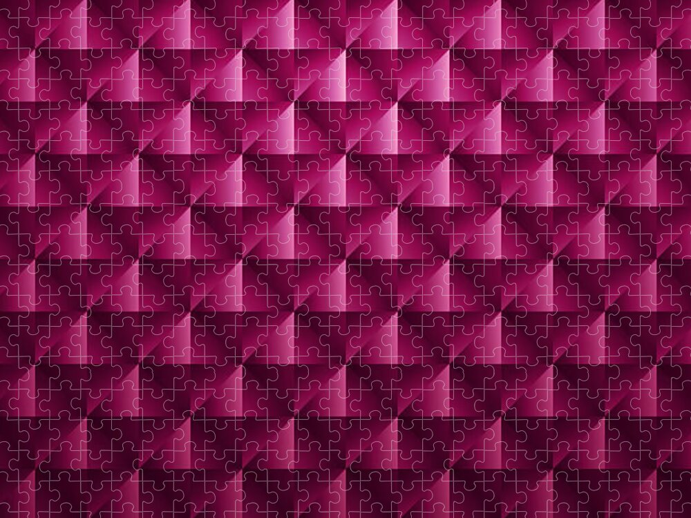 Dark pink Geometric grid Carbon fiber background Modern dark abstract  texture Jigsaw Puzzle by Julien - Pixels