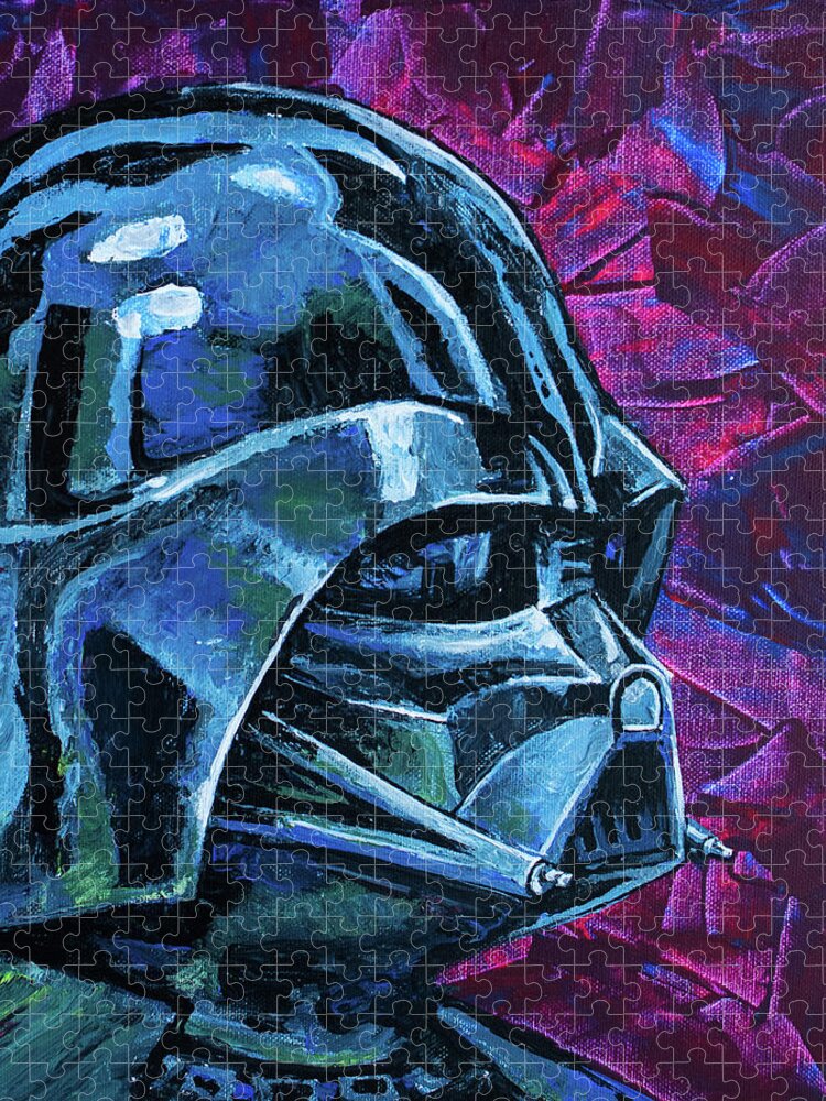 Star Wars Jigsaw Puzzle featuring the painting Darth Vader by Aaron Spong