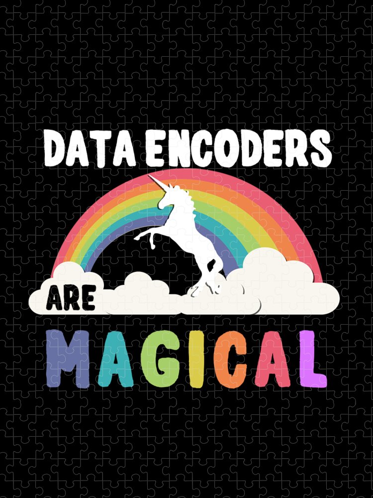 Funny Jigsaw Puzzle featuring the digital art Data Encoders Are Magical by Flippin Sweet Gear