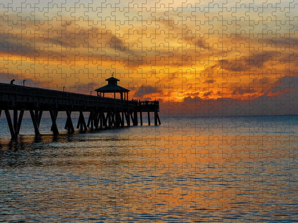 Deerfield Beach Jigsaw Puzzle featuring the photograph Almost Sunrise by Blair Damson