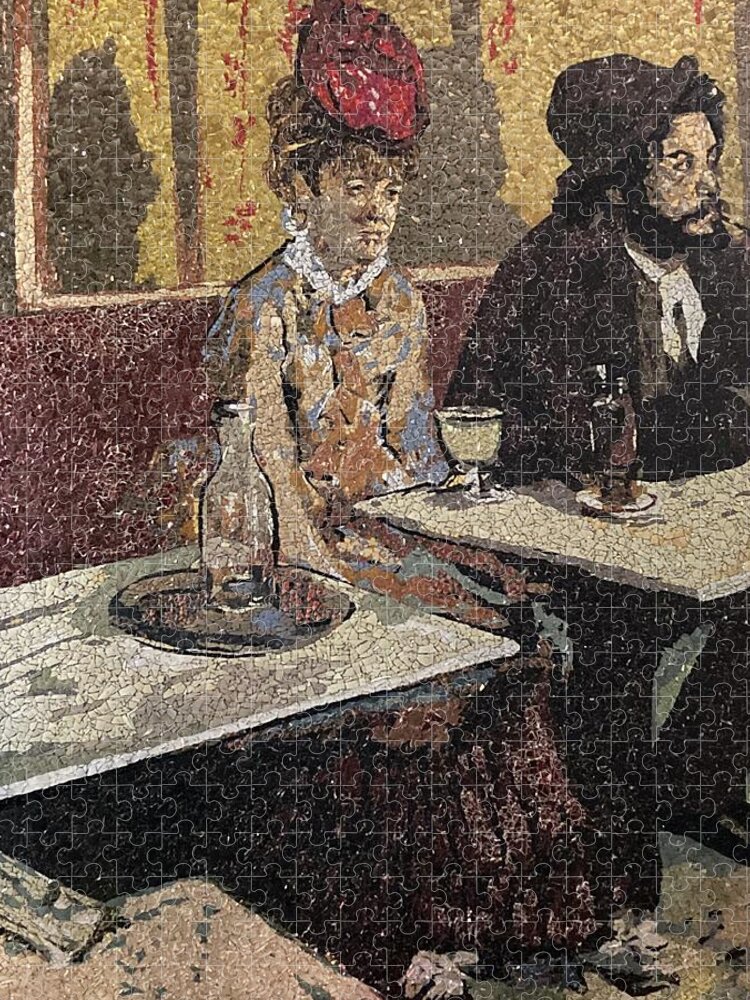 Degas Jigsaw Puzzle featuring the mixed media Degas Study by Matthew Lazure