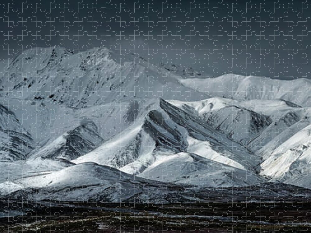 Denali Jigsaw Puzzle featuring the photograph Denali national park - Polychrome Pass under snow by Olivier Parent