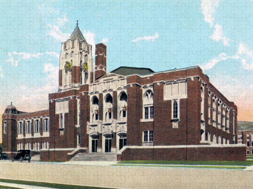 Duluth Jigsaw Puzzle featuring the photograph Denfeld High School, Duluth by Zenith City Press